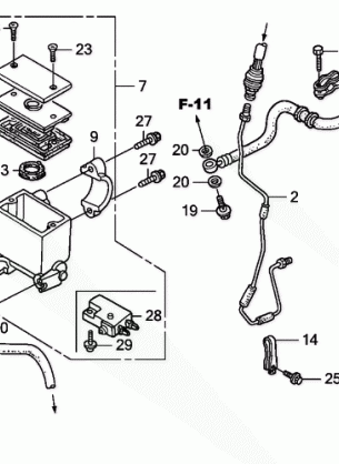 FRONT BRAKE MASTER       CYLINDER                 (TRX300EX