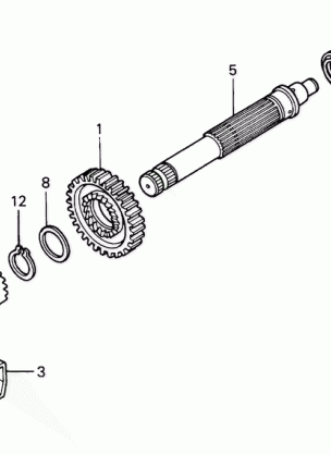 KICK STARTER SPINDLE