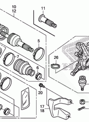 FRONT KNUCKLE@FRONT DRIVE SHAFT