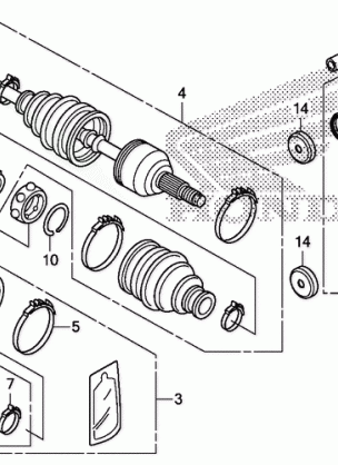 REAR KNUCKLE@REAR DRIVE  SHAFT