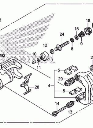 REAR BRAKE CALIPER