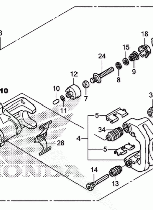 REAR BRAKE CALIPER