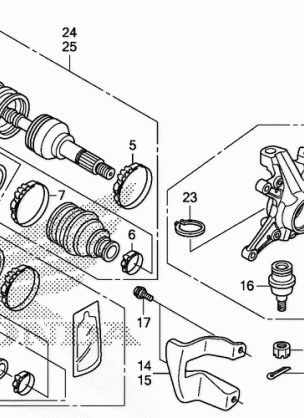 FRONT KNUCKLE@FRONT DRIVE SHAFT