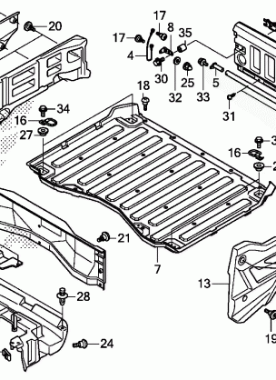 BED PLATE@REAR GATE      (SXS1000M3 / M3P)