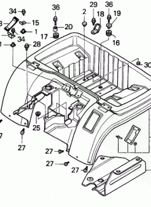 TRX 200D REAR FENDER 91-96