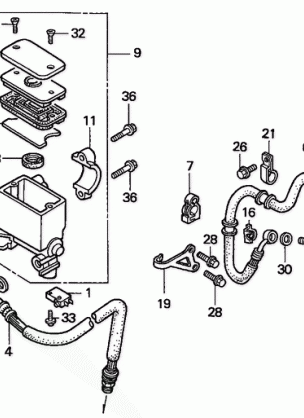 TRX300 FRONT BRAKE MASTER       CYLINDER 93-95