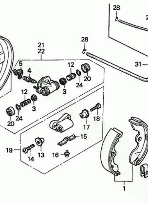 TRX300 FRONT BRAKE PANEL        (TRX300)