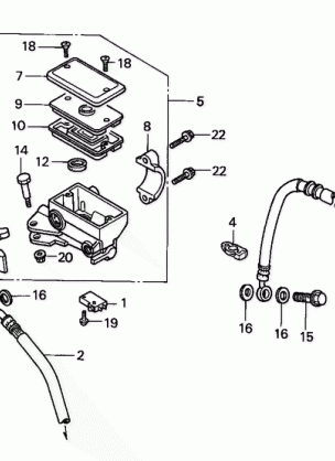 TRX300FW FRONT BRAKE MASTER       CYLINDER 92