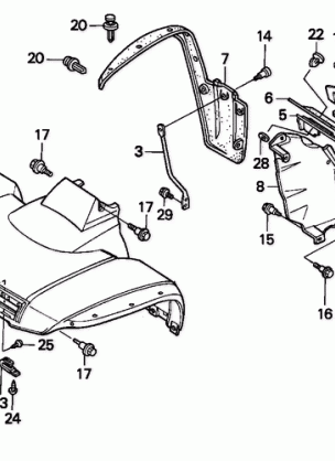 TRX300FW FRONT FENDER (TRX300FW)  (''92) 92