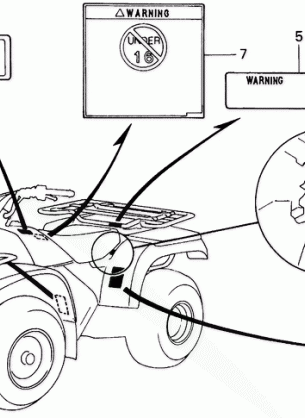 TRX 200D CAUTION LABEL 91