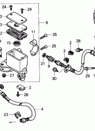 FRONT BRAKE MASTER       CYLINDER