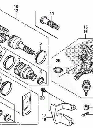 FRONT KNUCKLE@FRONT DRIVE SHAFT