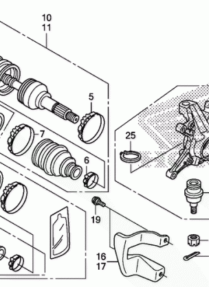 FRONT KNUCKLE@FRONT DRIVE SHAFT