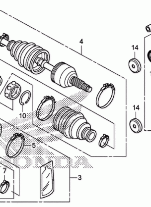 REAR KNUCKLE@REAR DRIVE  SHAFT