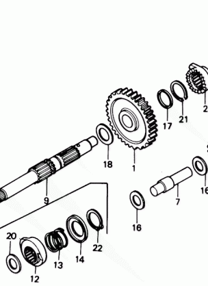 KICK STARTER SPINDLE