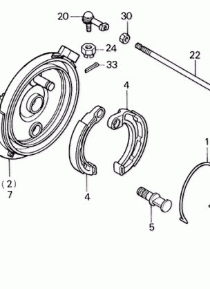 FRONT BRAKE PANEL@TIE ROD