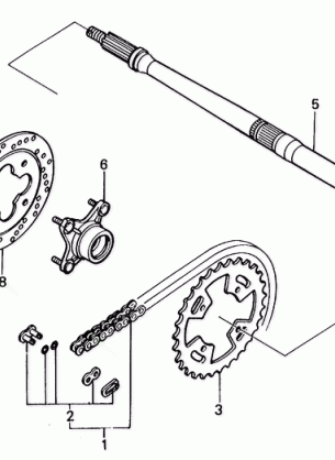 REAR WHEEL AXLE