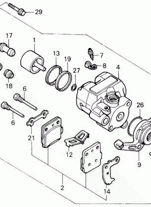 REAR BRAKE CALIPER