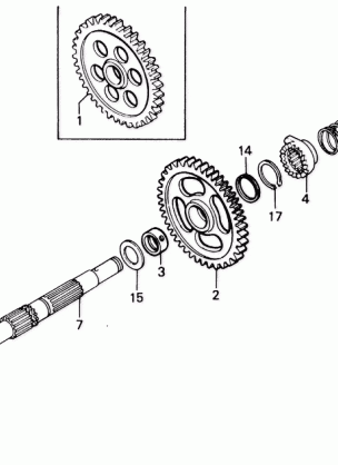 KICK STARTER SPINDLE