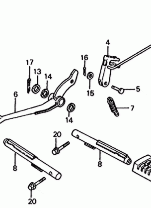 FOOTPEGS@GEARSHIFT PEDAL @BRAKE PEDAL