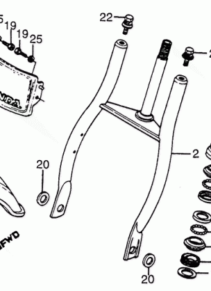 FRONT FENDER@FRONT FORK 83-85