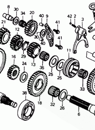 REDUCTION PRIMARY SHAFT  @COUNTERSHAFT