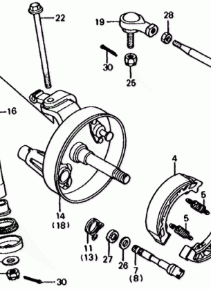 FRONT BRAKE PANEL@TIE ROD