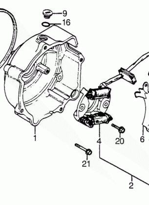 LEFT CRANKCASE COVER     @ALTERNATOR