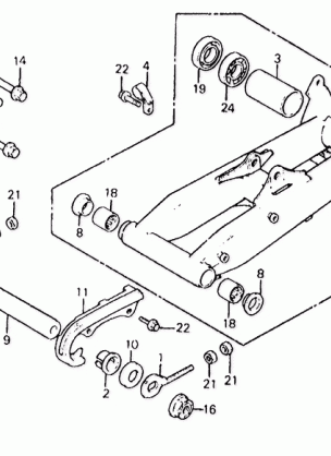 SWINGARM@ENGINE PROTECTOR 84-85