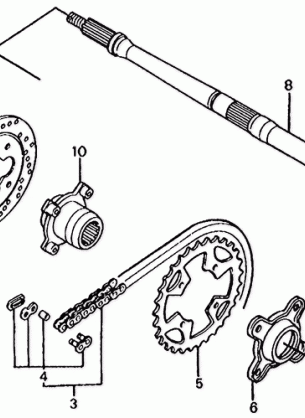 REAR WHEEL AXLE@DRIVE    CHAIN