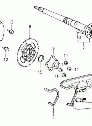 REAR WHEEL AXLE@CHAIN    CASE 84-85