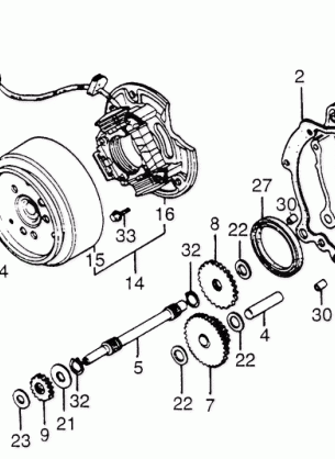 LEFT CRANKCASE COVER     @ALTERNATOR