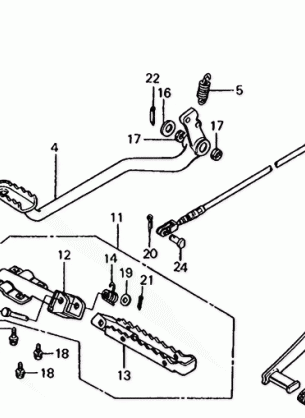 FOOTPEG@GEARSHIFT PEDAL  @BRAKE PEDAL