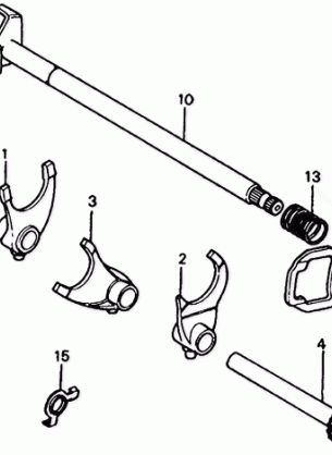 GEARSHIFT DRUM@GEARSHIFT FORK