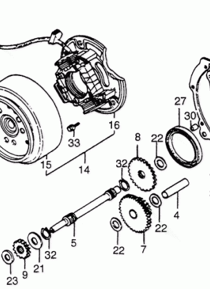 LEFT CRANKCASE COVER     @ALTERNATOR