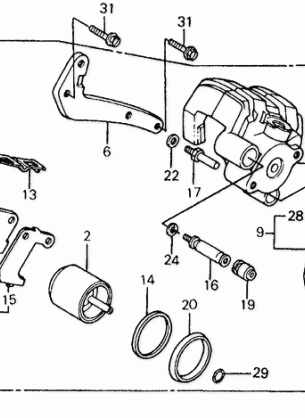 REAR BRAKE CALIPER