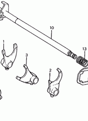 GEARSHIFT DRUM@GEARSHIFT FORK