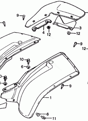 185 / 200 REAR FENDER 80-83