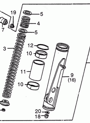 FRONT FORK@FRONT DAMPER 83