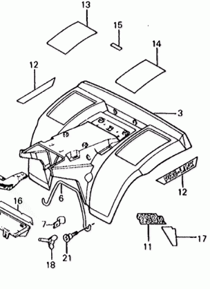 REAR FENDER 83-84