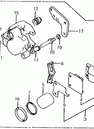 FRONT BRAKE CALIPER 83-84