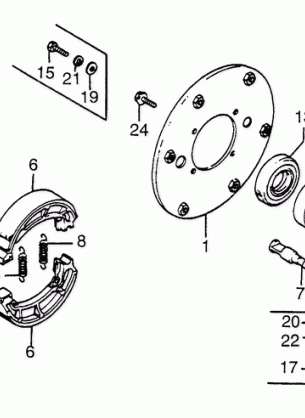 REAR BRAKE DRUM@REAR     BRAKE