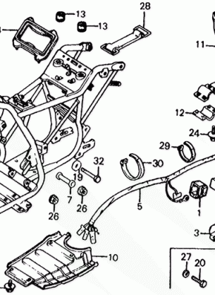 ATC185S FRAME@WIRE HARNESS 81-83