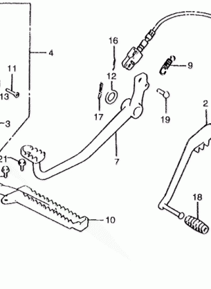 BRAKE PEDAL@GEARSHIFT    PEDAL@FOOTPEG 81-82