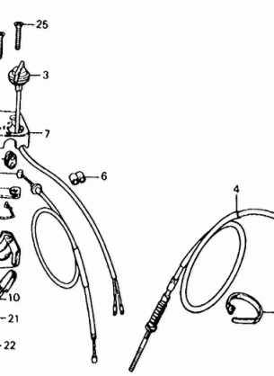 ATC185 / S CONTROL LEVERS@CABLES    @SWITCHES 80-81