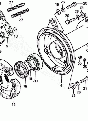 185 / 200 REAR BRAKE DRUM