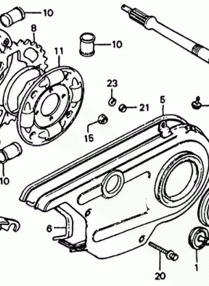 REAR WHEEL AXLE@CHAIN    CASE 79-83