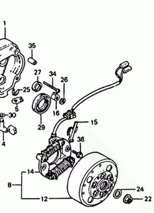 LEFT CRANKCASE COVER     @ALTERNATOR