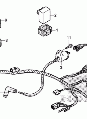 WIRE HARNESS (TRX250TE)