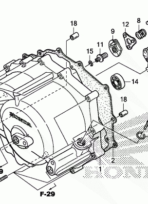 FRONT CRANKCASE COVER    (TRX250TM)